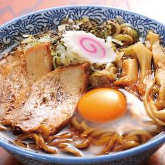 【らーめんギャラリー】2ブラック中華そ ば（半ライス＋生卵付）